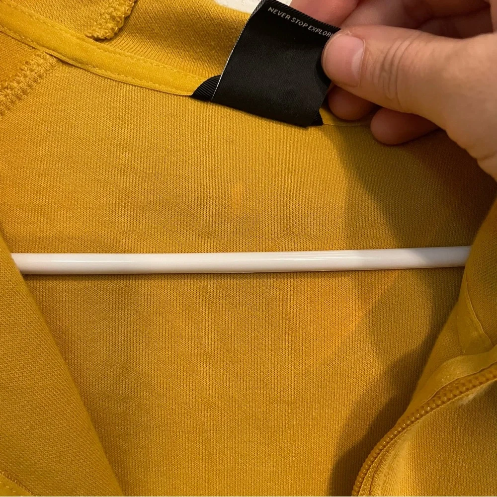 The North Face Mustard Yellow Zip Hoodie Jacket Women Small Outdoor - Picture 7 of 14